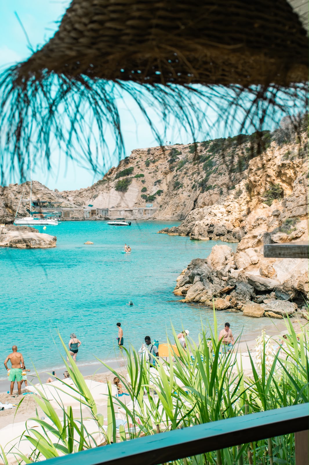 Cala Tarida desde la terraza de Can Yucas
